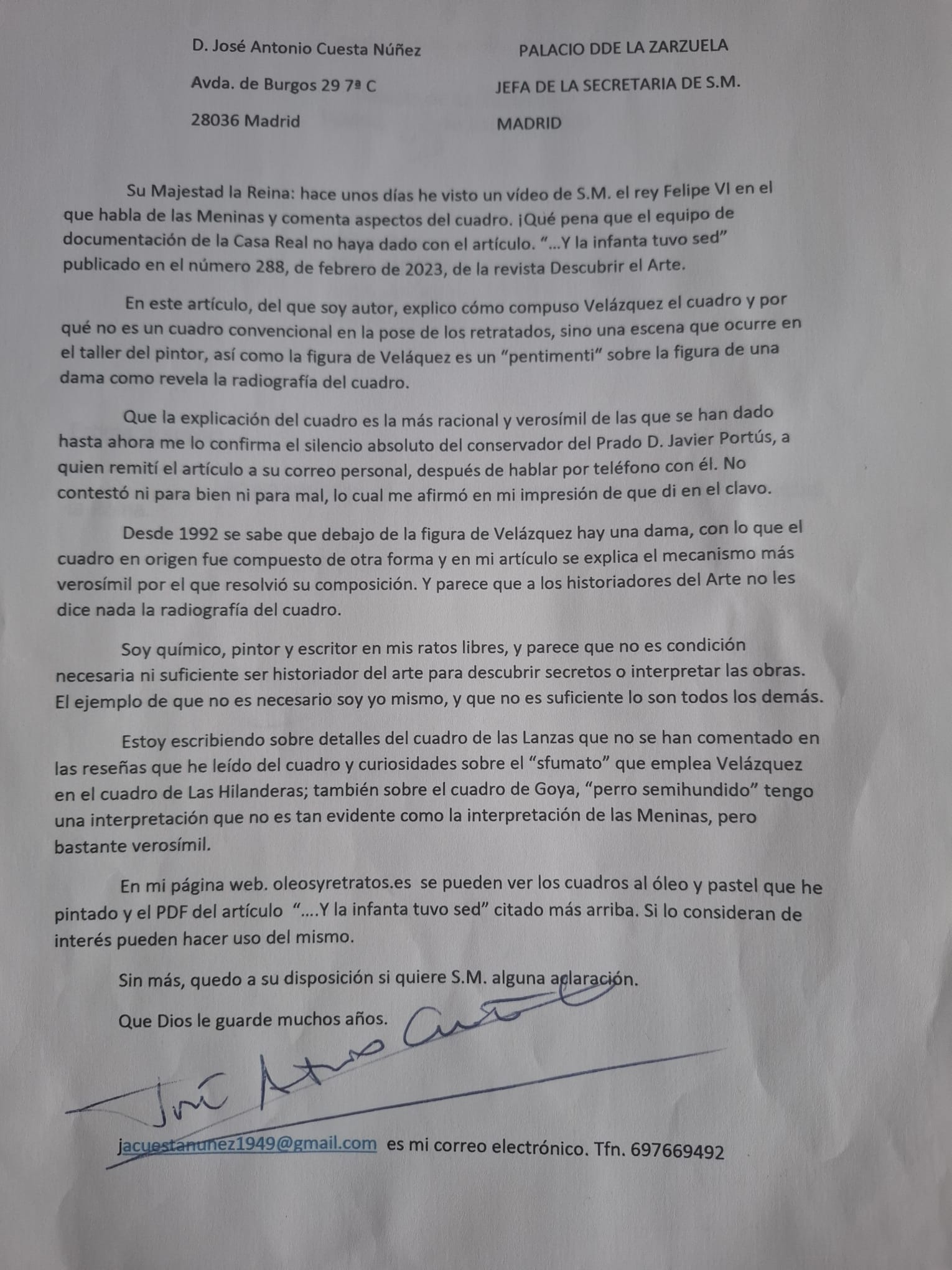 Carta a la reina